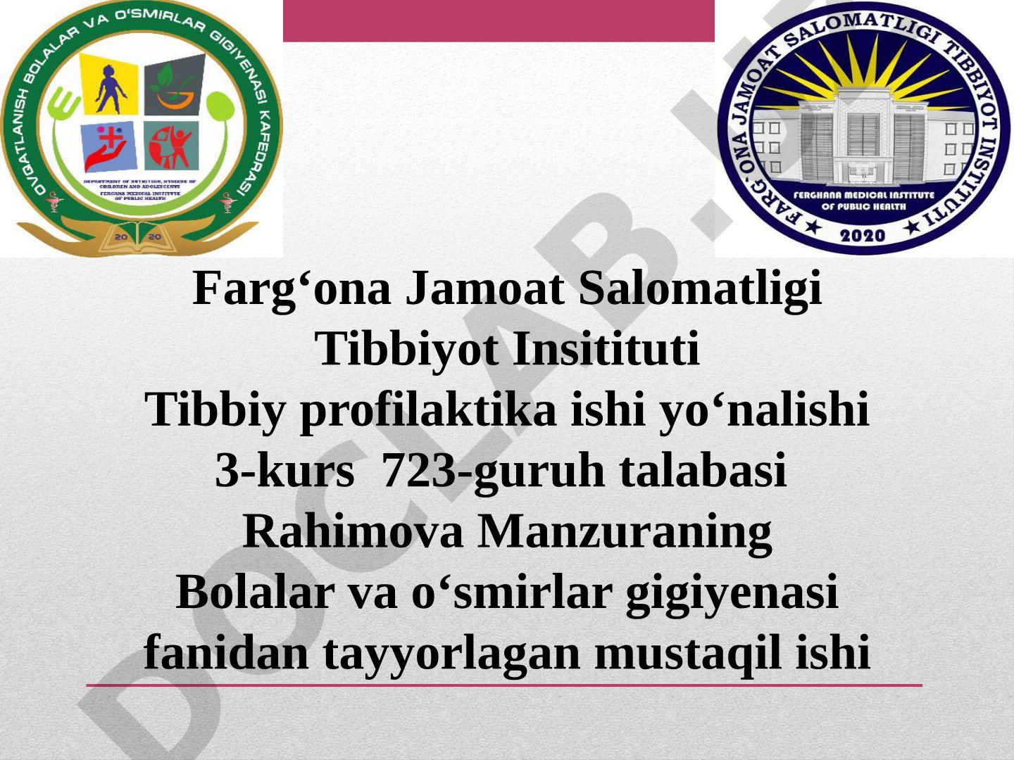 Kasallanish uning bolalar o‘smirlar o‘rtasida yosh xususiyatlari bo‘yicha tarqalishi