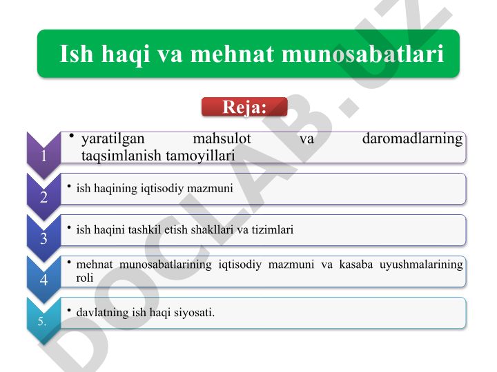 Ish haqi va mehnat munosabatlari