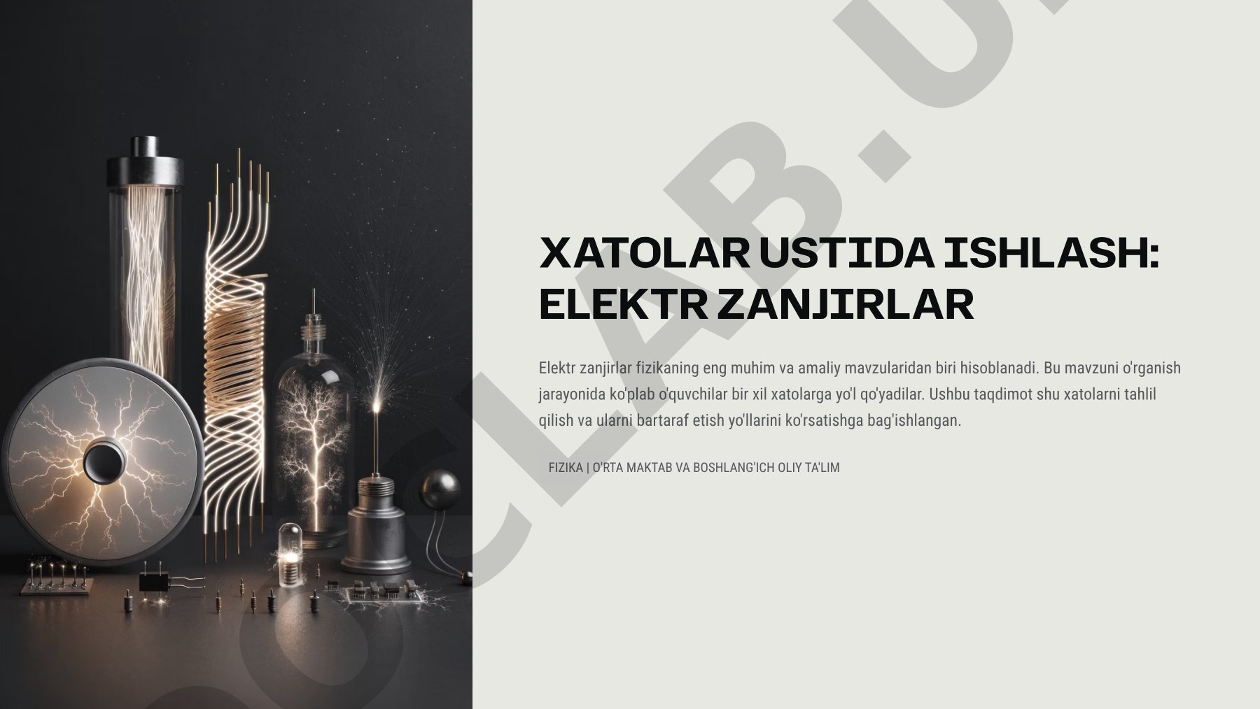 Xatolar ustida ishlash: elektr zanjirlar