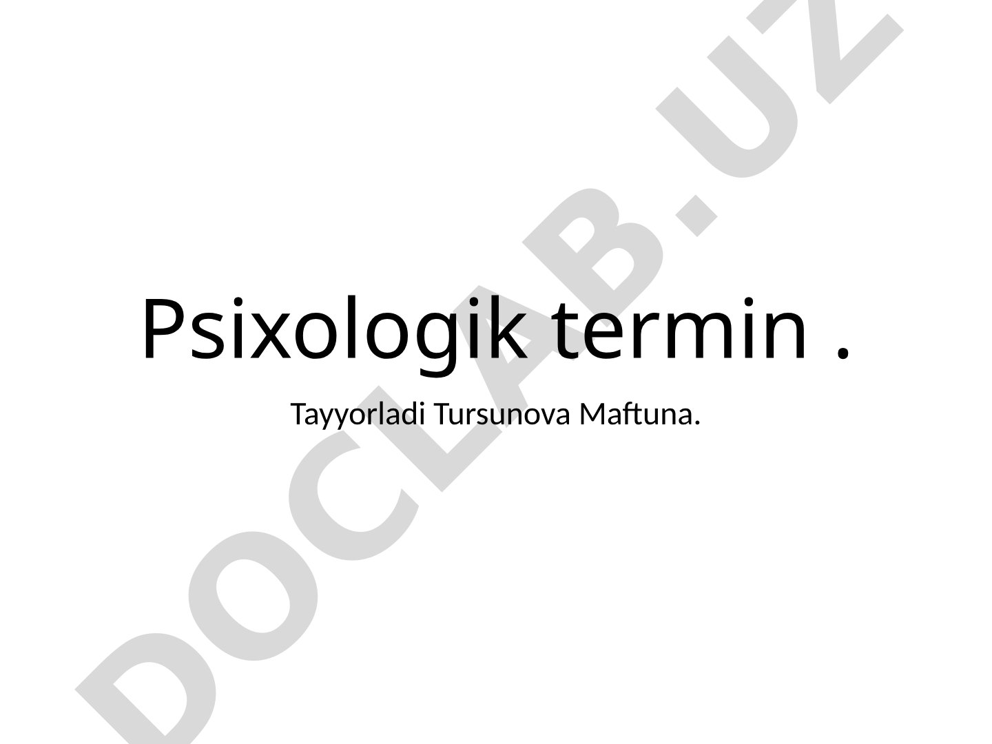 Psixologik termin