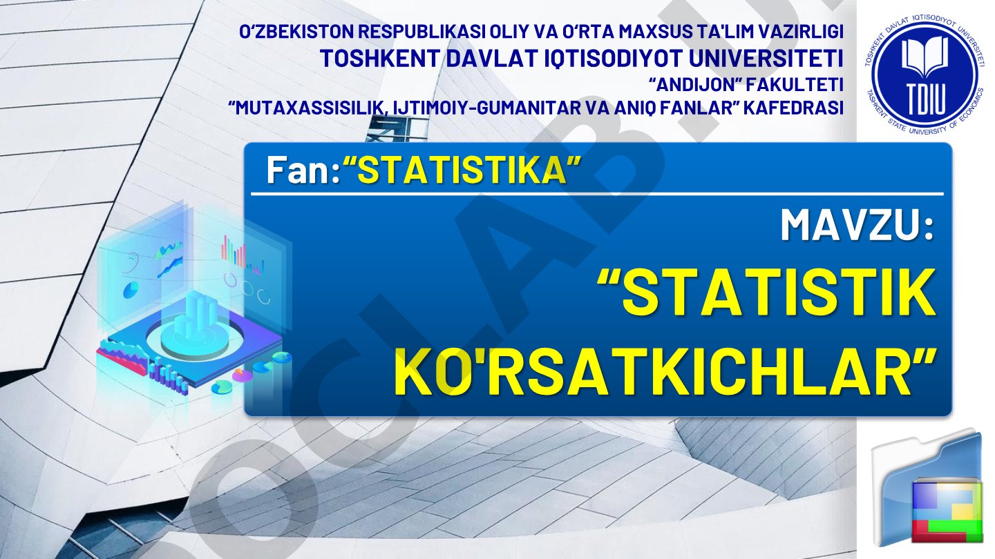 Statistik ko'rsatkichlar