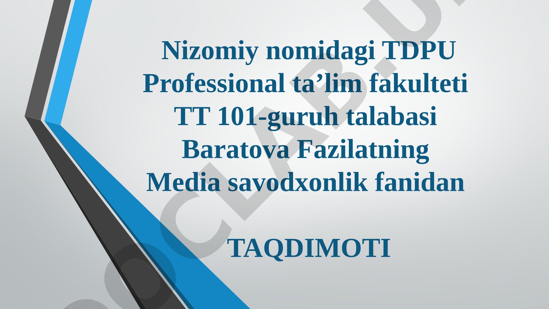 Yoshlar o'rtasida kitobxonlik va mutolaa madaniyatini yuksaltirish