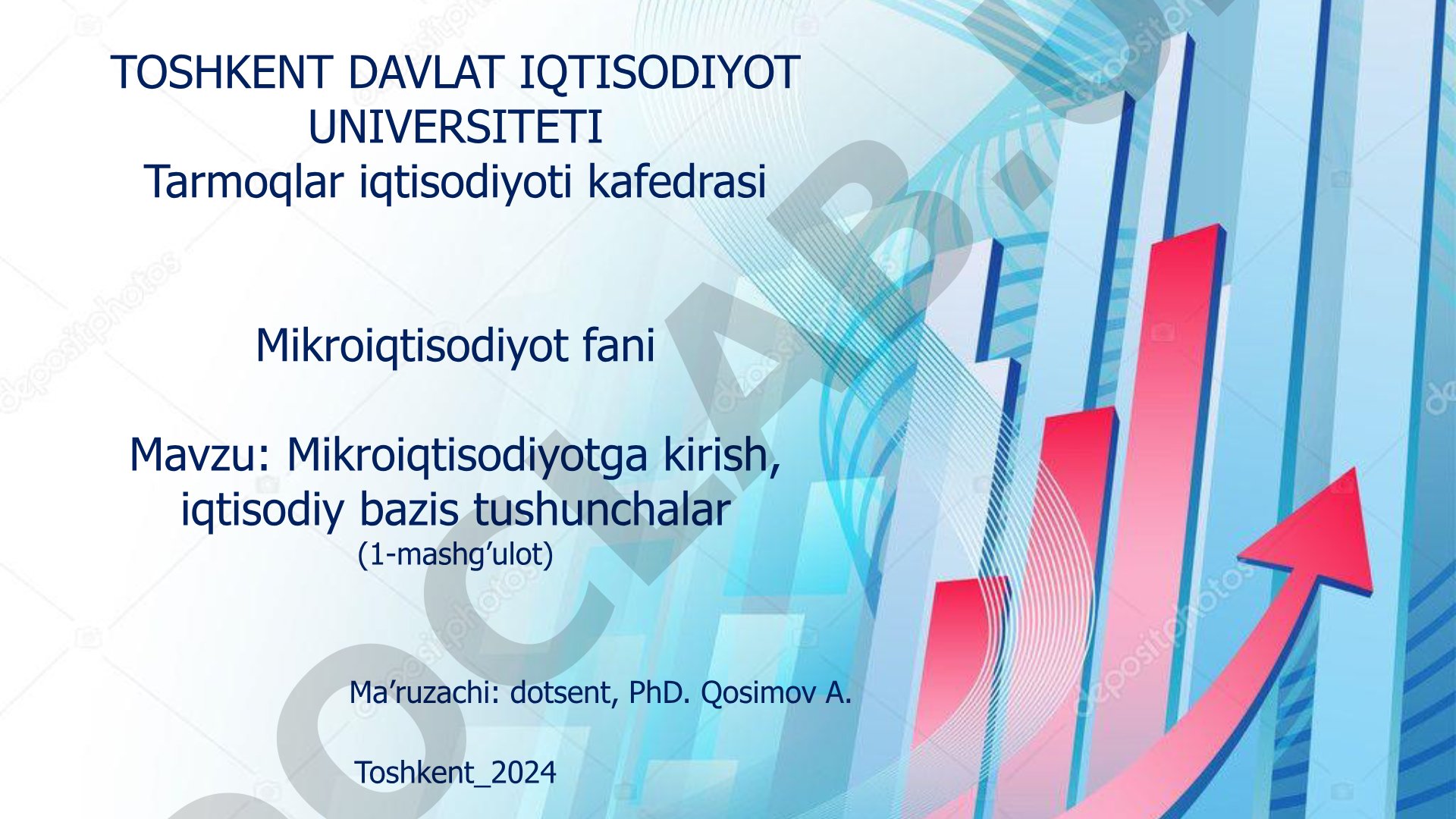 Mikroiqtisodiyotga kirish, iqtisоdiy bаzis tushunchаlаr (1-mashg’ulot)