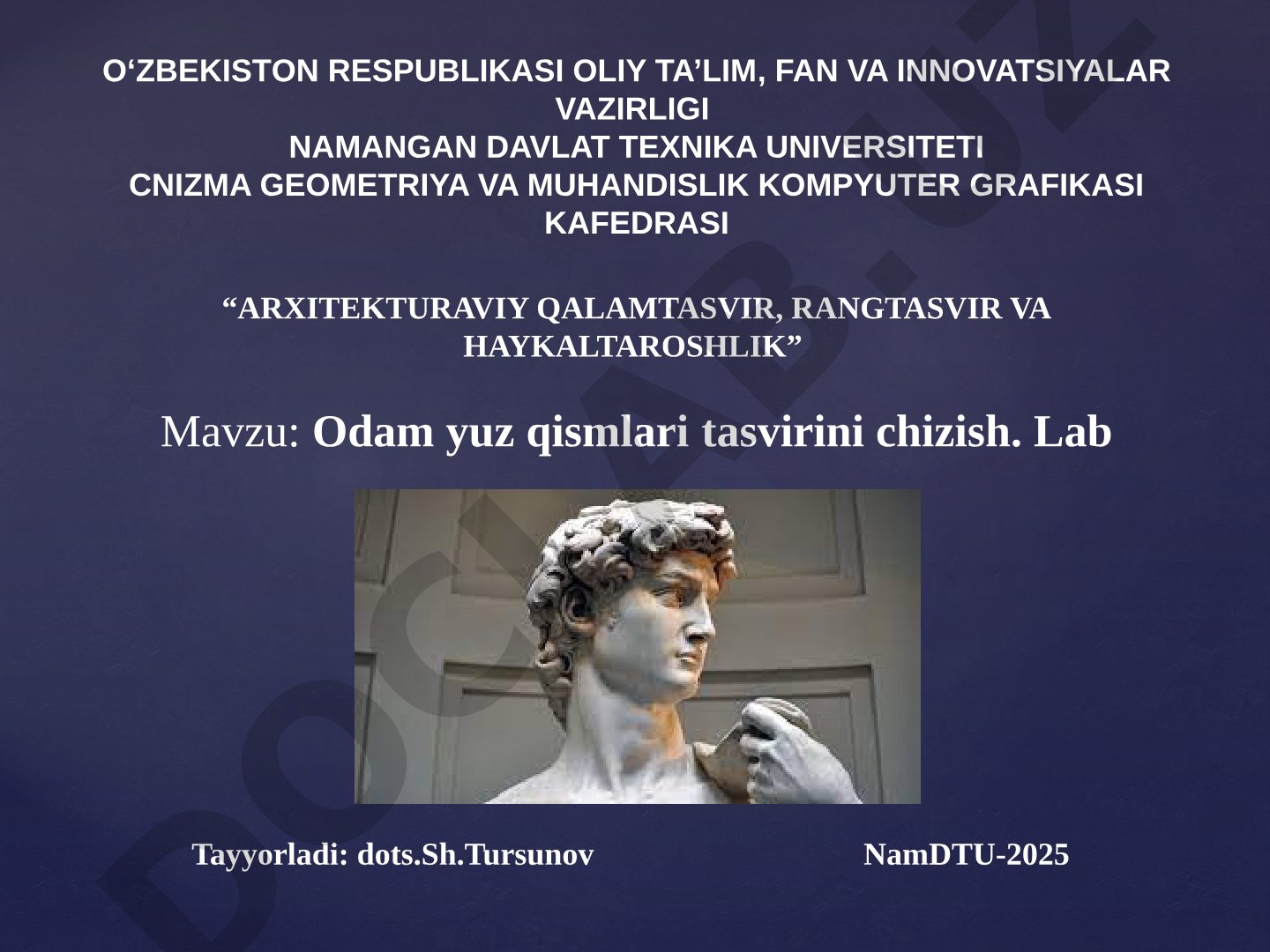 Odam yuz qismlari tasvirini chizish. Lab