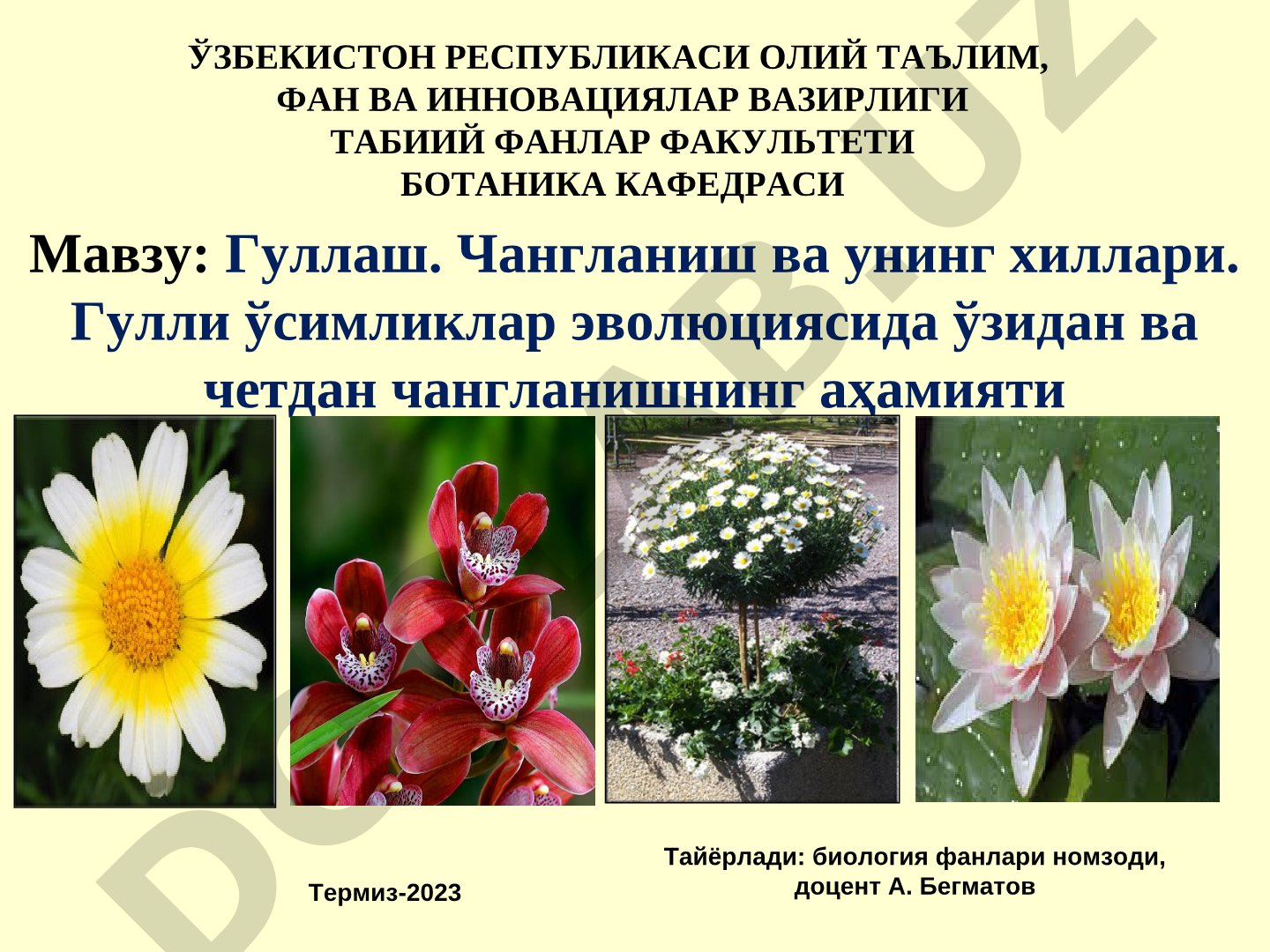 Гуллаш. Чангланиш ва унинг хиллари. Гулли ўсимликлар эволюциясида ўзидан ва четдан чангланишнинг аҳамияти