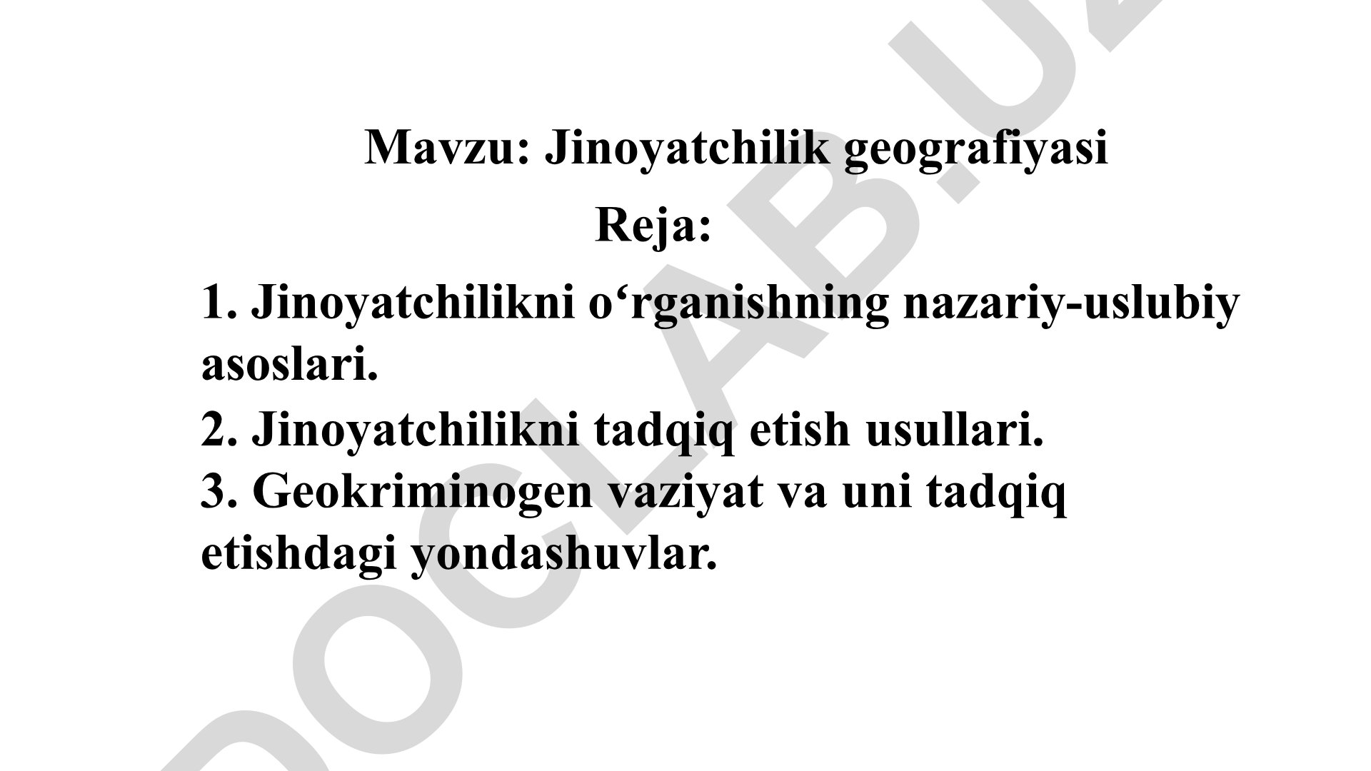Jinoyatchilik geografiyasi