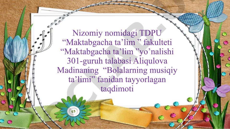 Bolalarni musiqiy cholg'u asboblarida ijroga o'rgatish