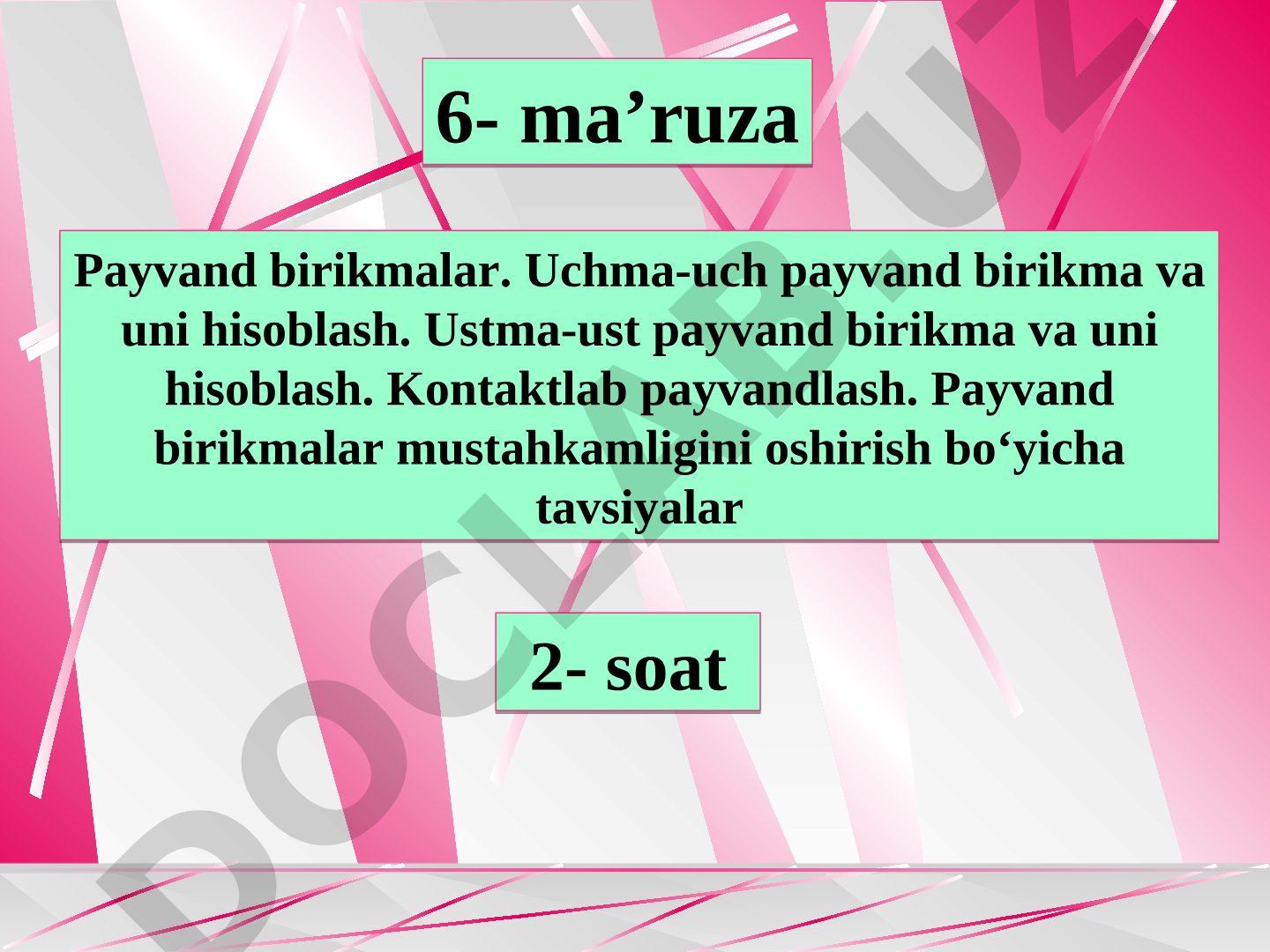 Payvand birikmalar va hisoblash