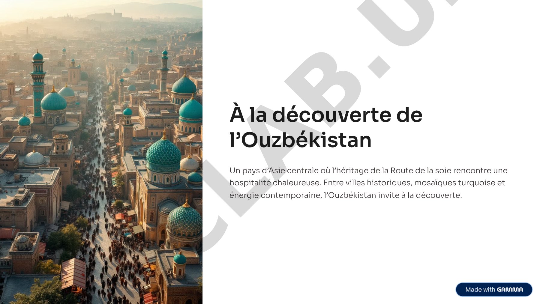 À la découverte de l'Ouzbékistan