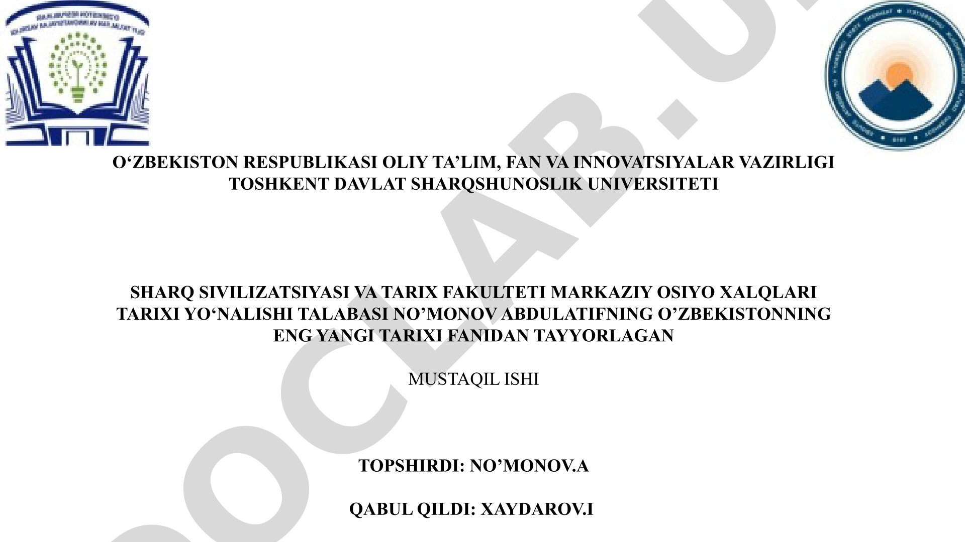 Farg‘ona viloyatining tarixi, tabiati, aholisi, xo‘jaligi va madaniyati haqida taqdimot
