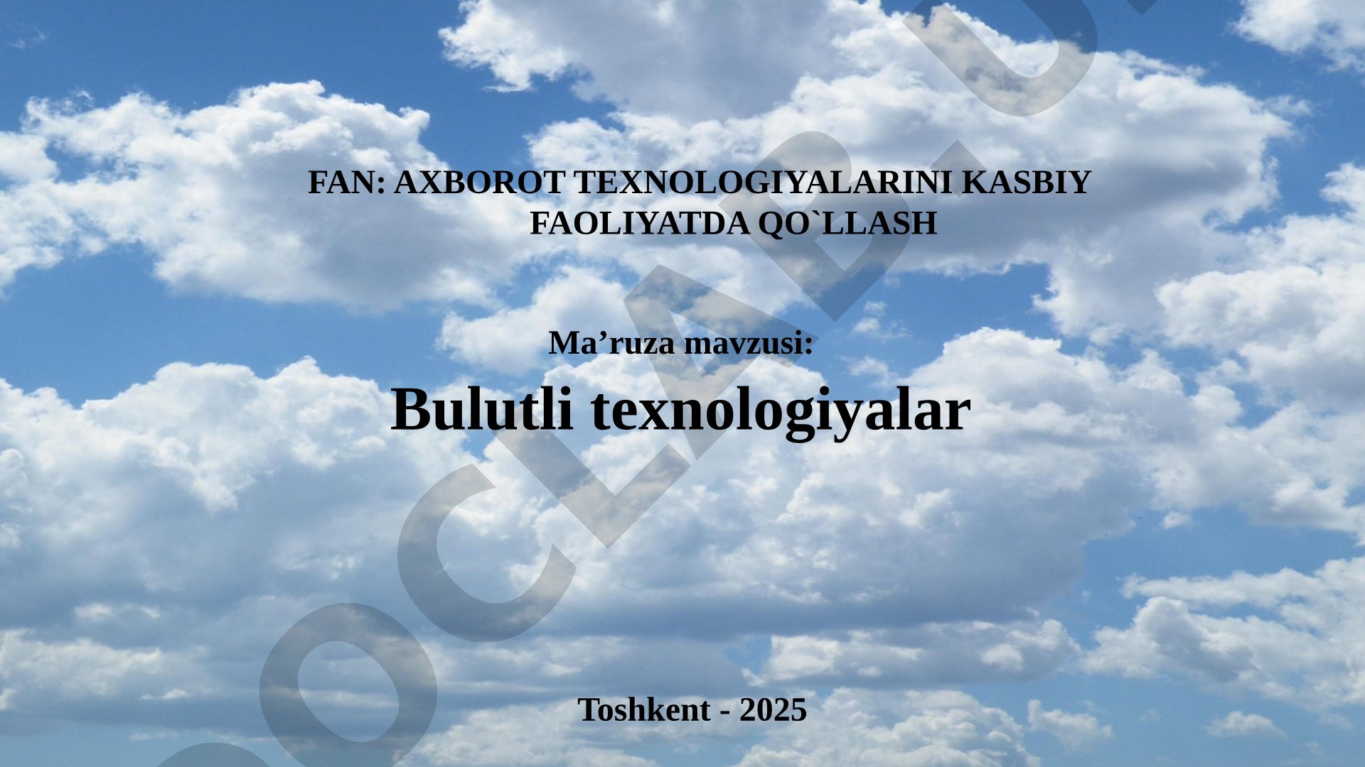 Bulutli texnologiyalar
