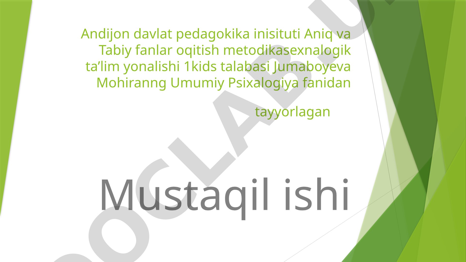 Shaxsni o’rganishning zamonaviy nazaryasi