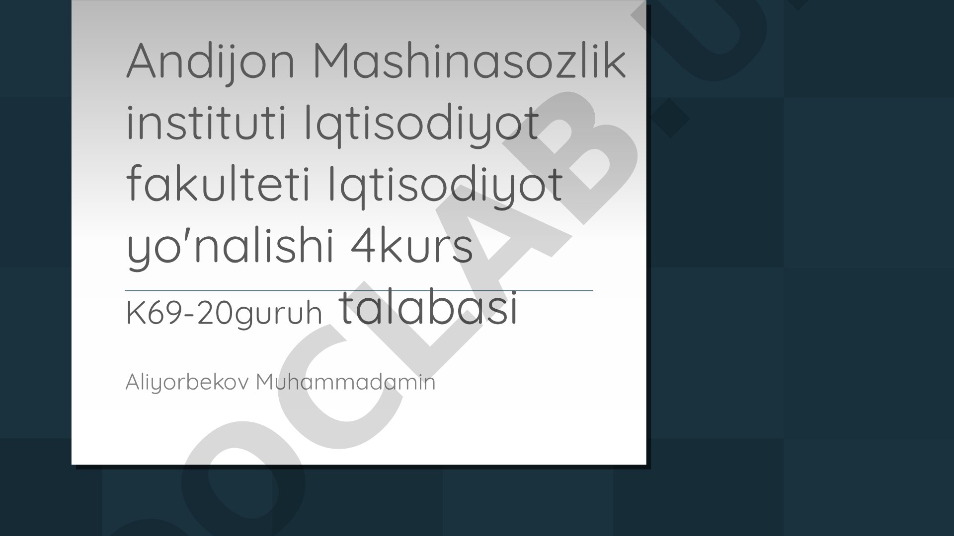 Xo'jalik faoliyati tahlili turlari va uning ishlab chiqarishni boshqarishdagi roli