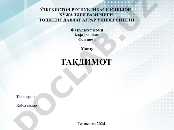 Ўзбекистонда уй-жой фонди хизматлари соҳасининг ривожланиши