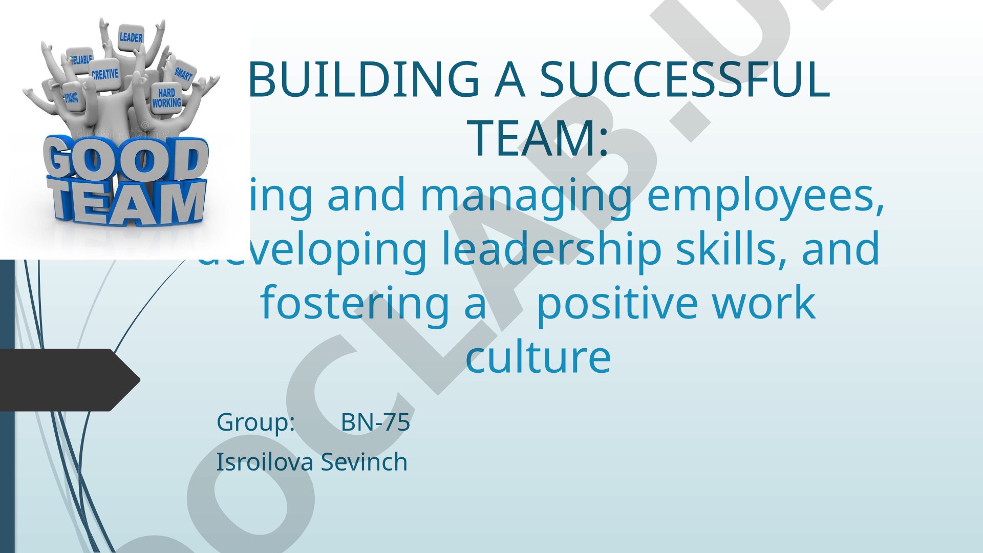 Building a successful team