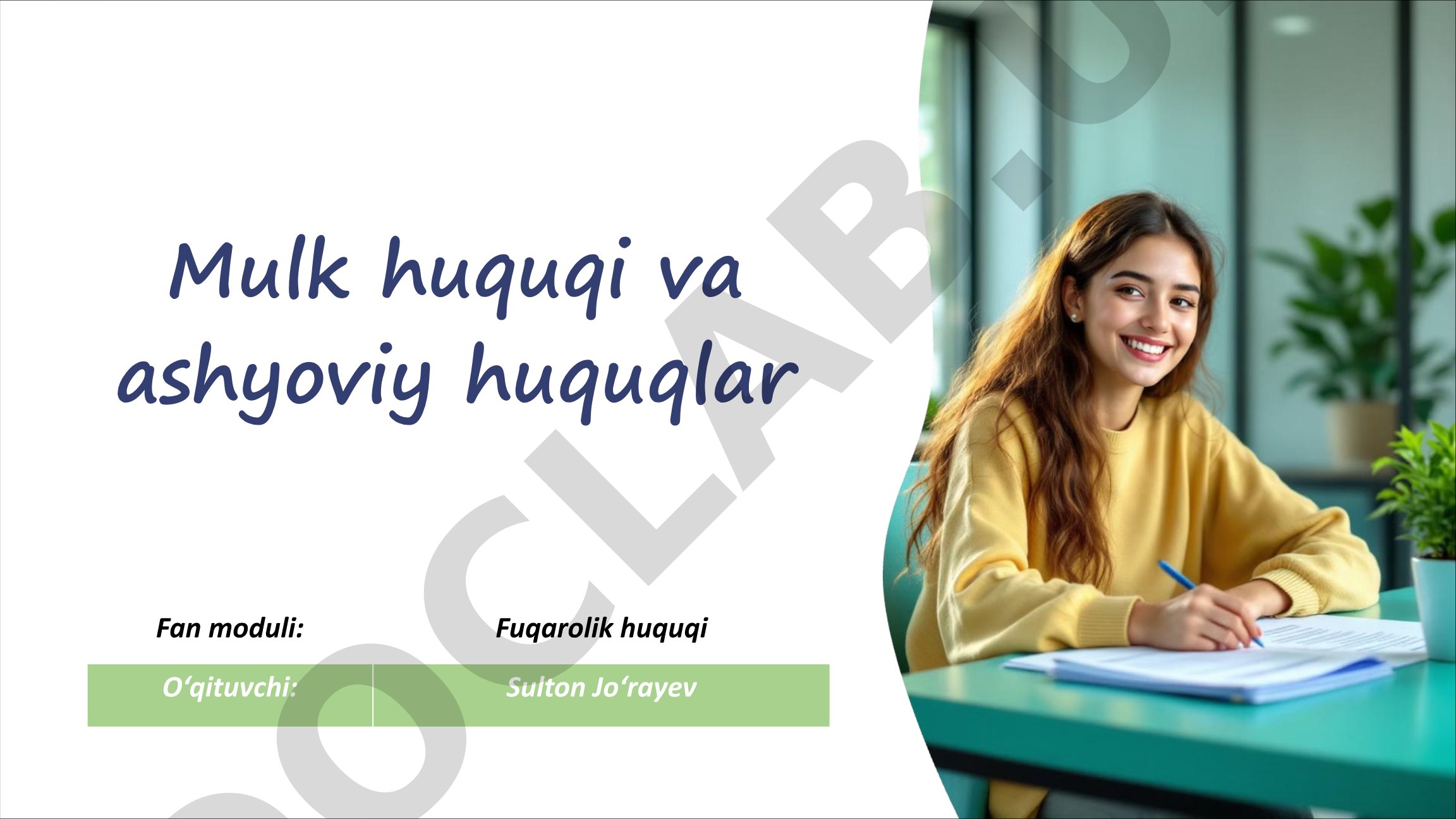 Mulk huquqi va ashyoviy huquqlar
