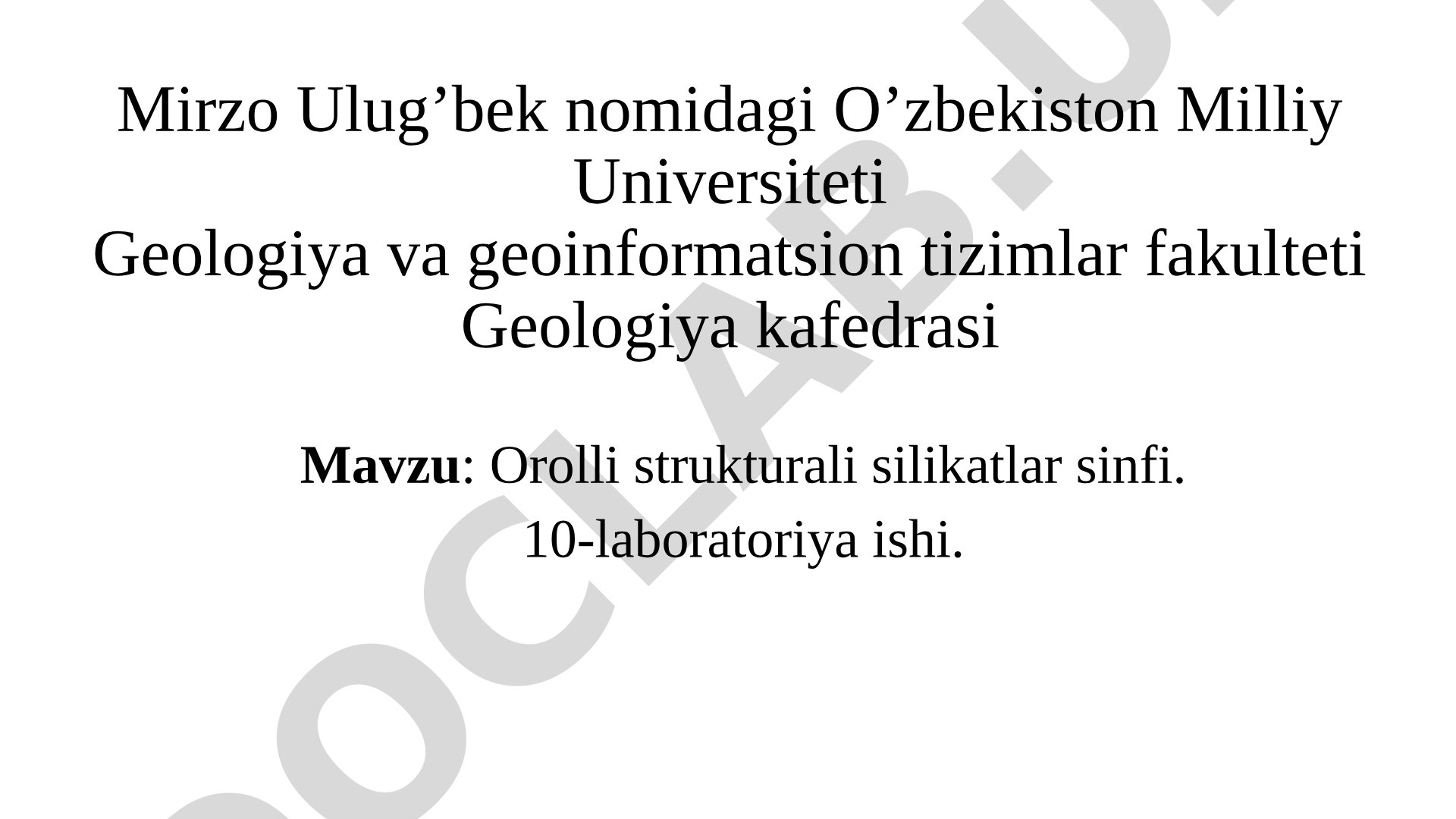 Orolli strukturali silikatlar sinfi