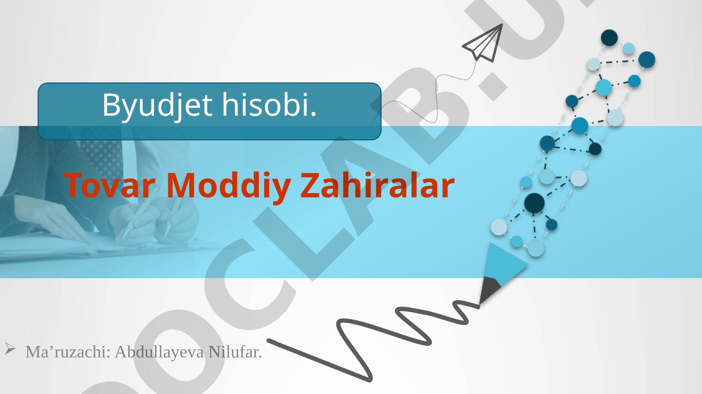 Tovar moddiy zahiralar