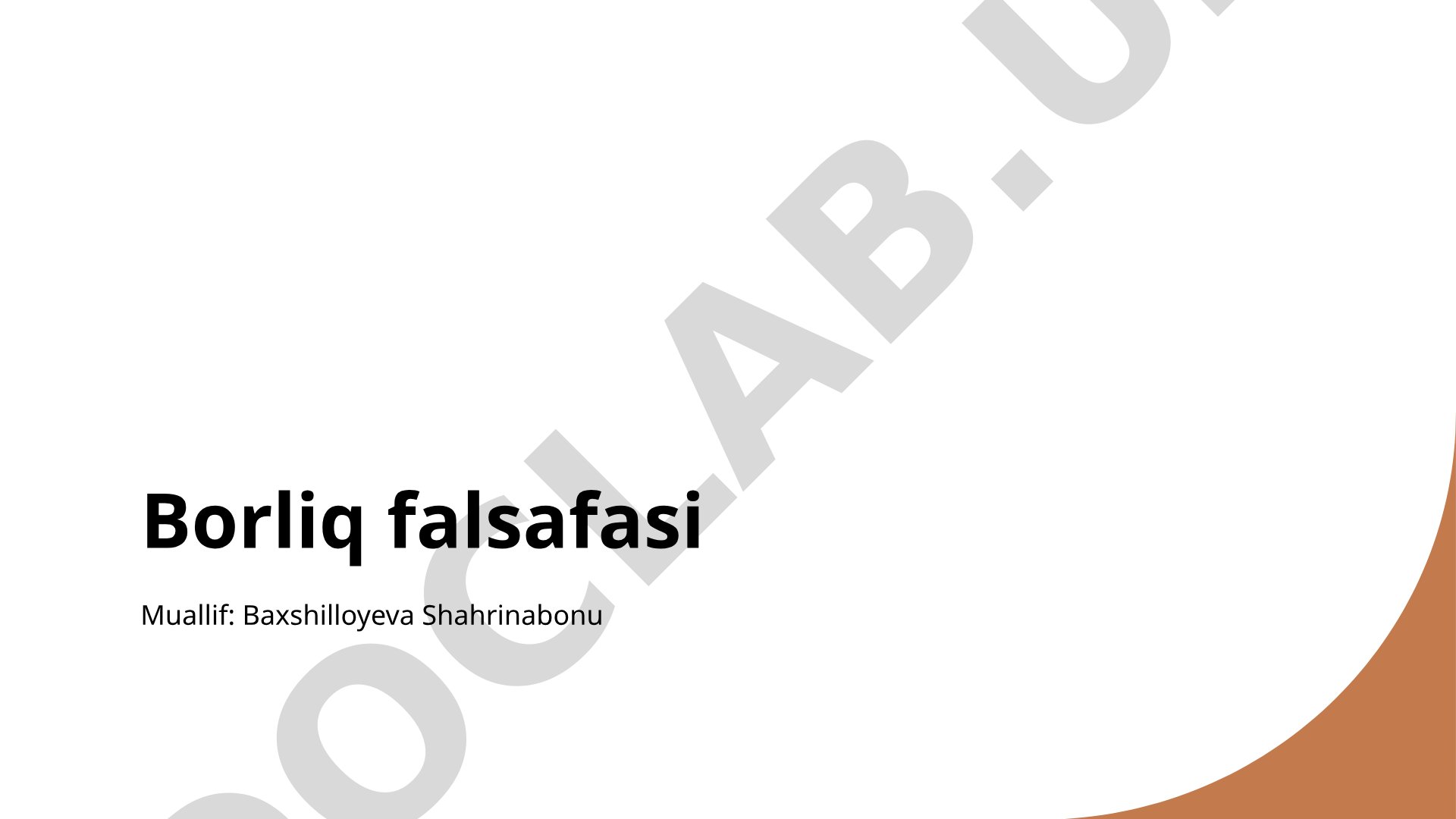 Borliq falsafasi