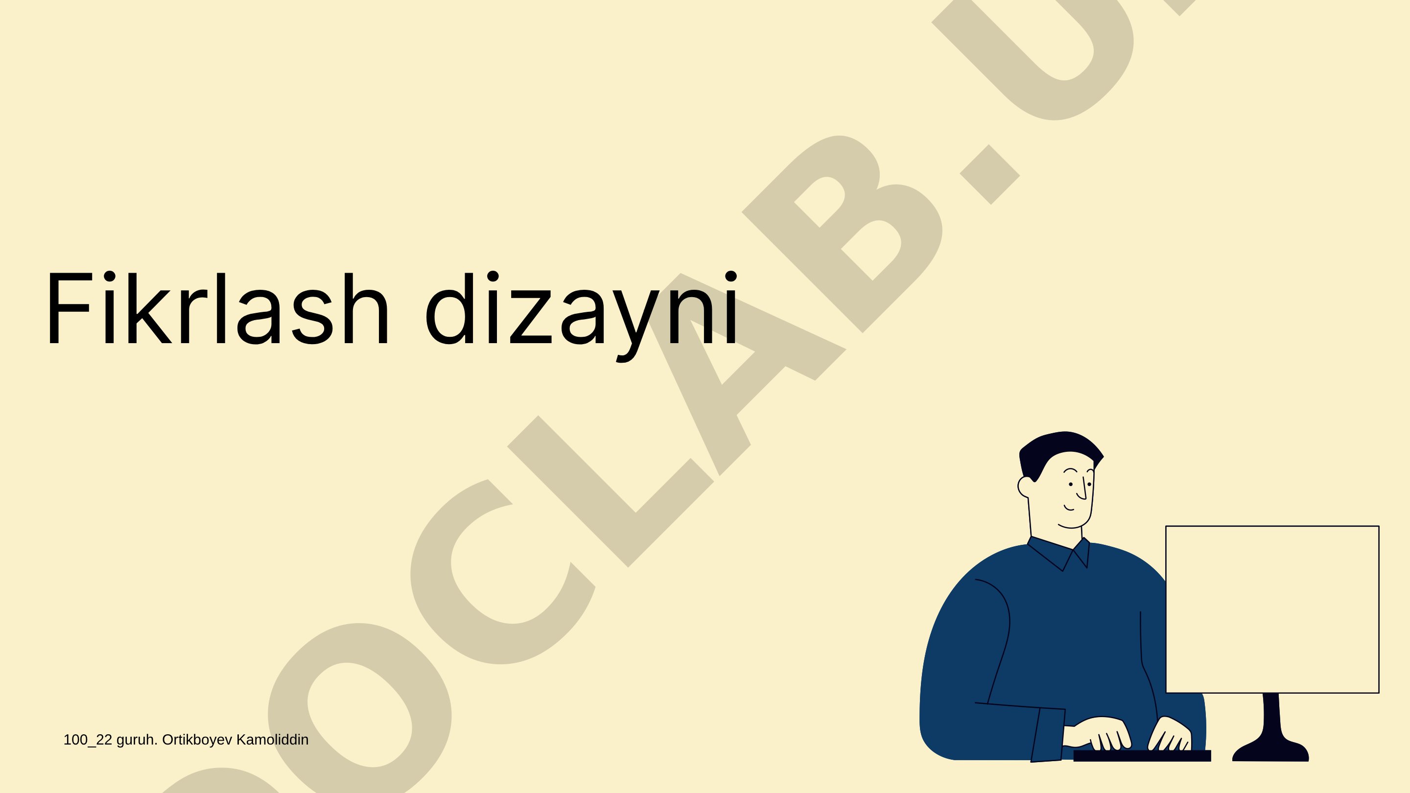 Fikrlash dizayni tushunchalari, tamoyillari, rivojlantirish usullari va amaliy misollari