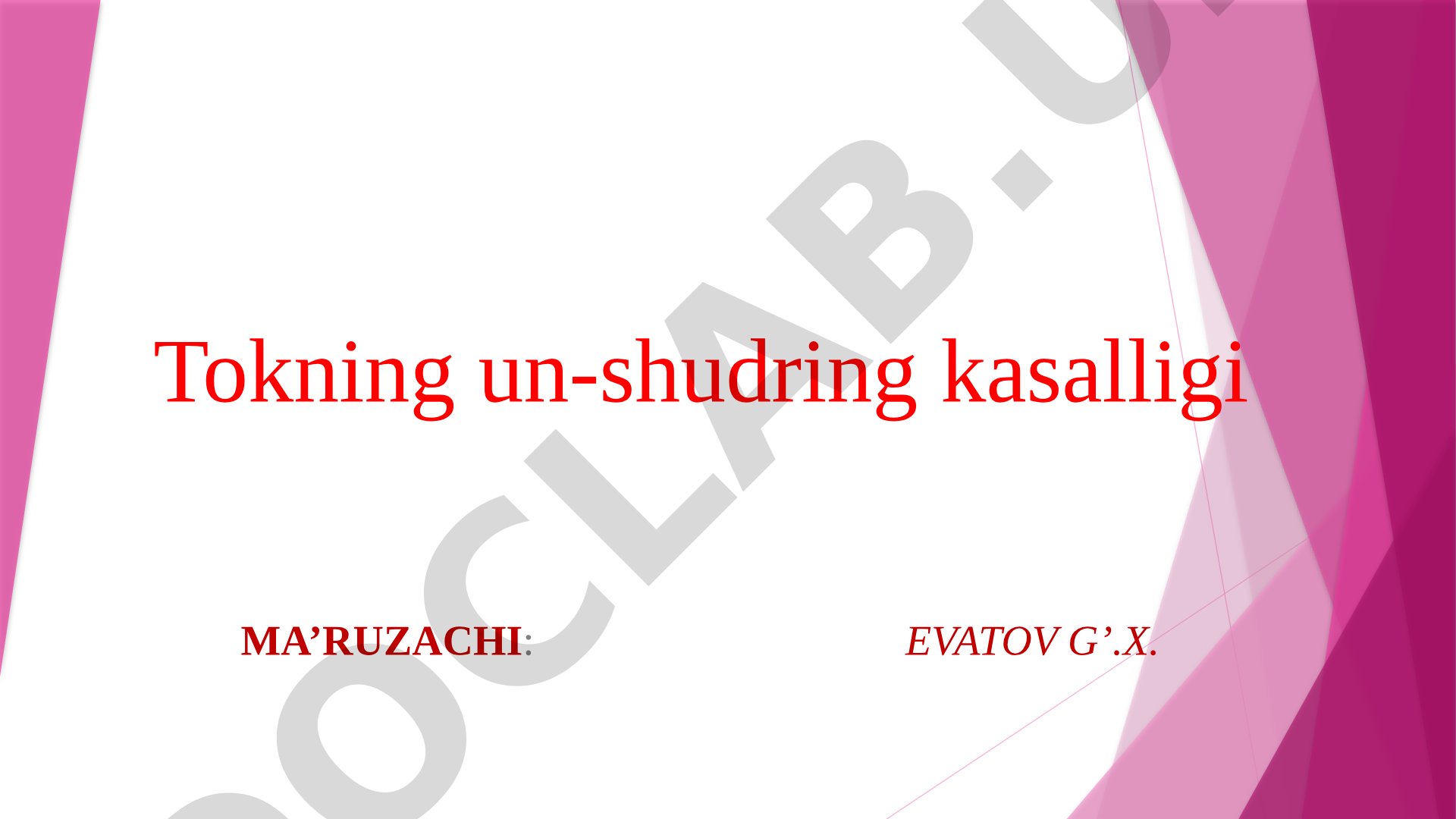 Tokning un-shudring kasalligi
