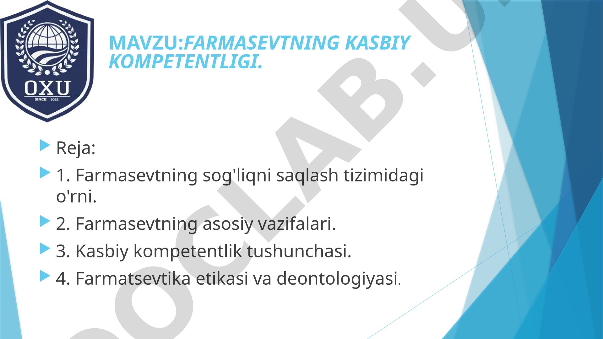 Farmasevtning kasbiy kompetentligi