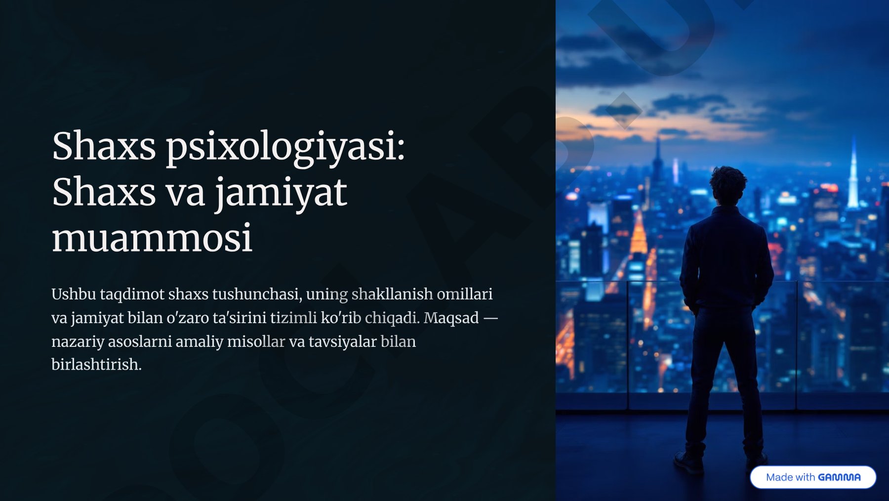 Shaxs ehtiyojlari va ularni qondirish usullari