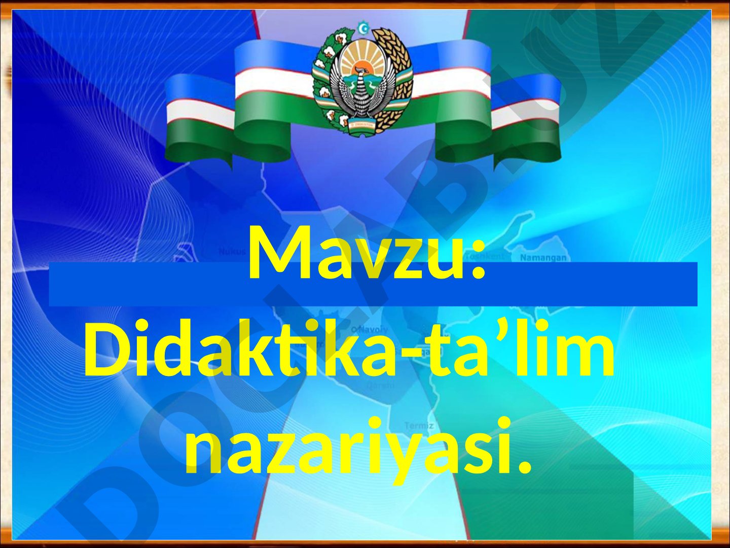 Didaktika-ta’lim nazariyasi