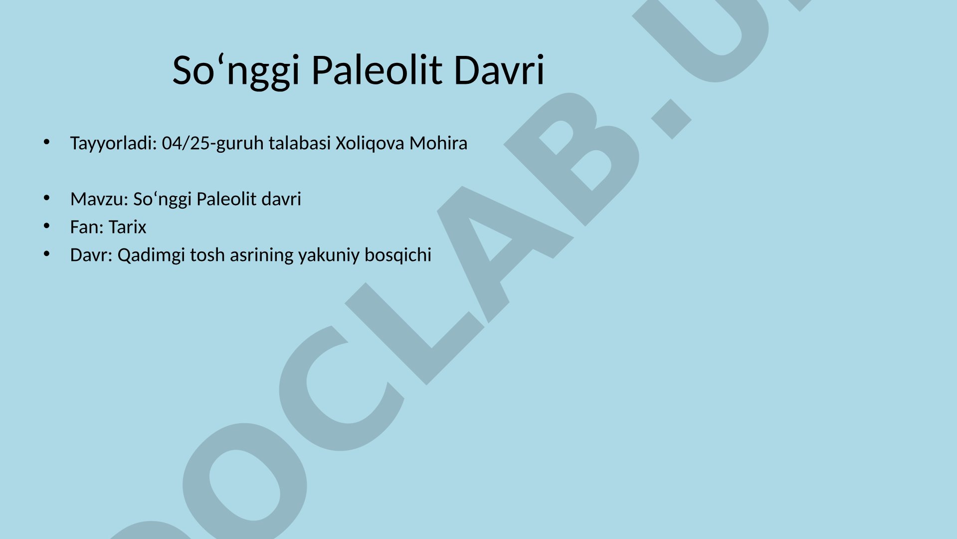 So'nggi Paleolit davri
