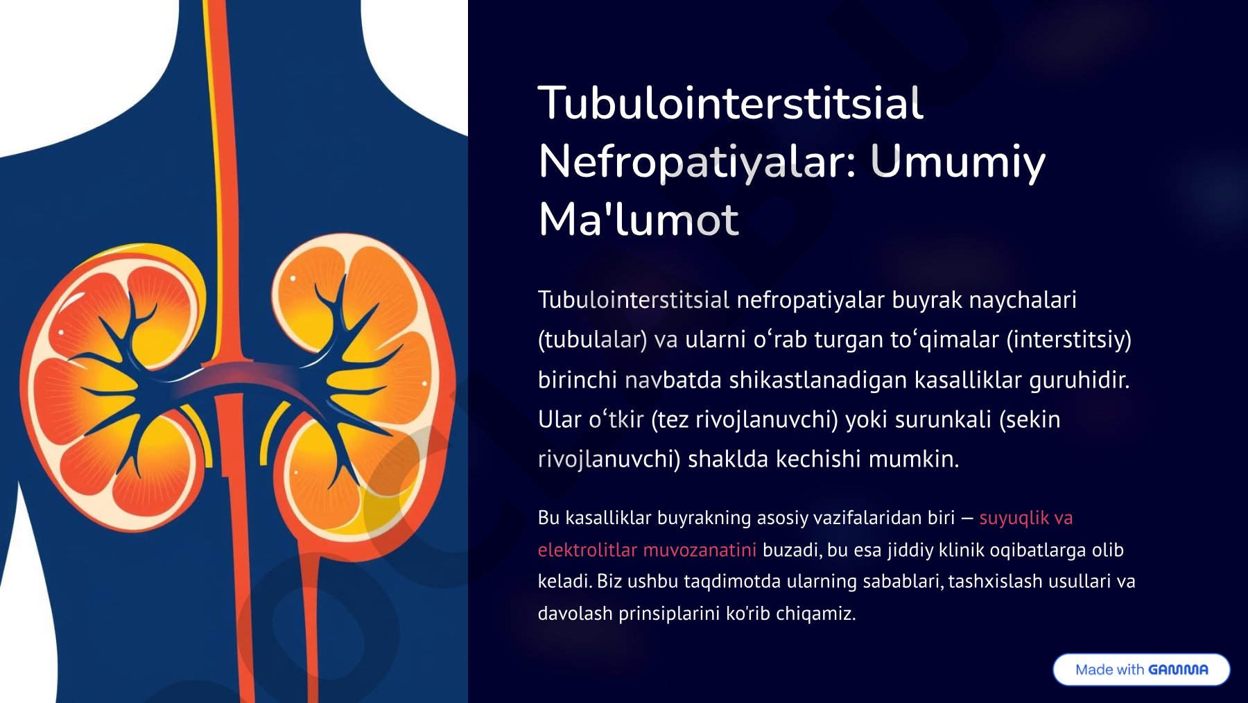 Tubulointerstitsial Nefropatiyalar: Umumiy Ma'lumot