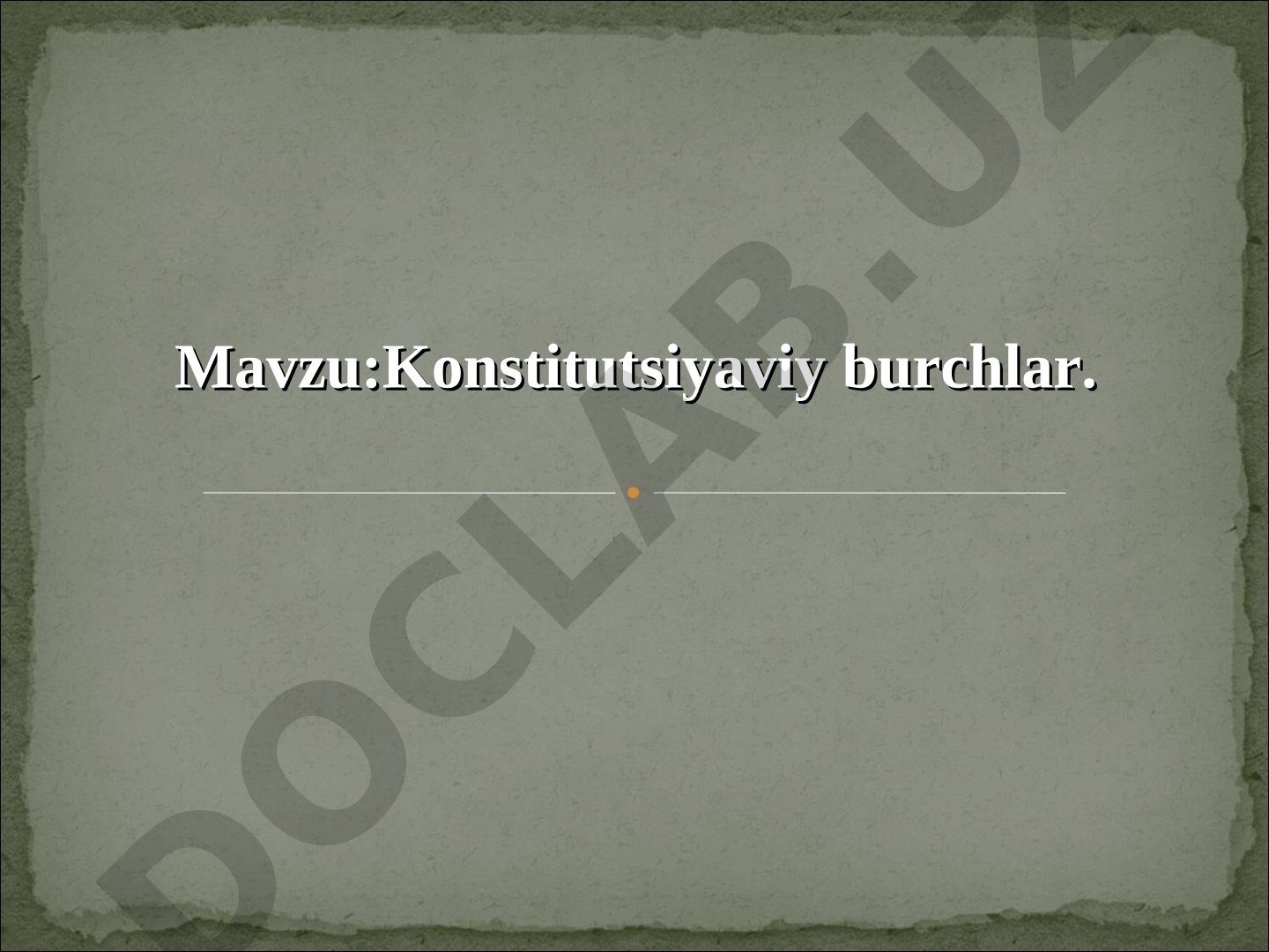 Fuqarolarning asosiy burchlari, ularning turlari va ahamiyati haqida taqdimot