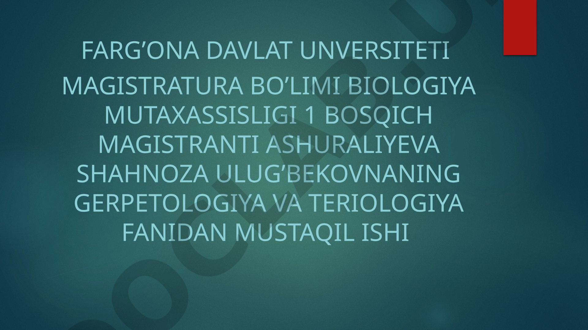 Sudralib yuruvchilarning ekologiyasi va biologiyasi