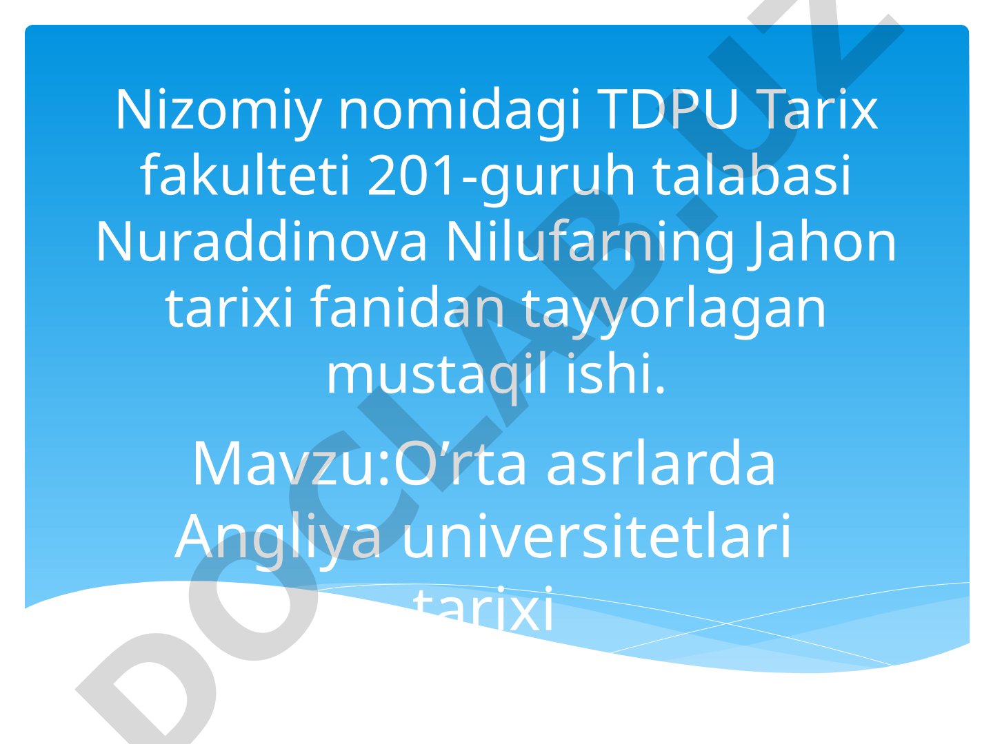 O'rta asrlarda Angliya universitetlari tarixi