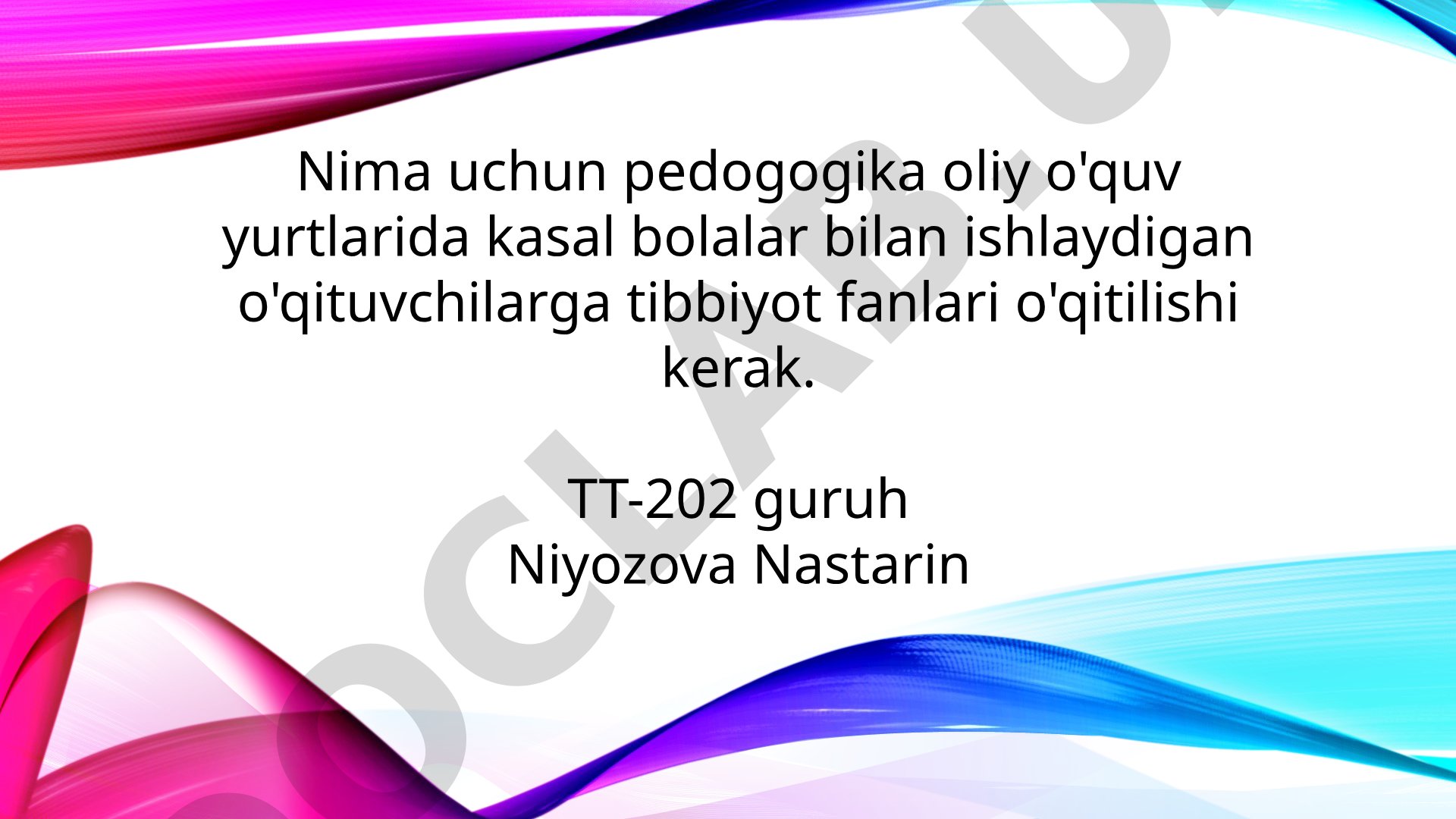 Nima uchun pedogogika oliy o'quv yurtlarida kasal bolalar bilan ishlaydigan o'qituvchilarga tibbiyot fanlari o'qitilishi kerak