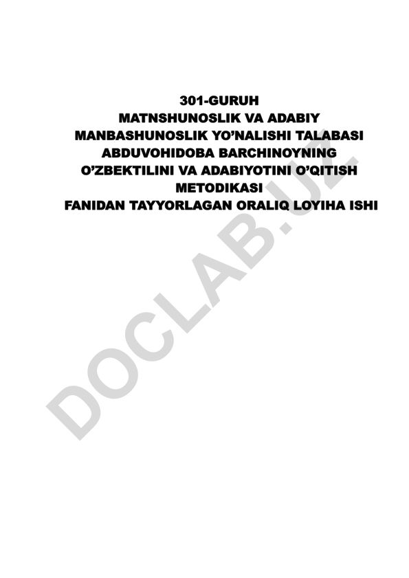Ot soʻz turkumi