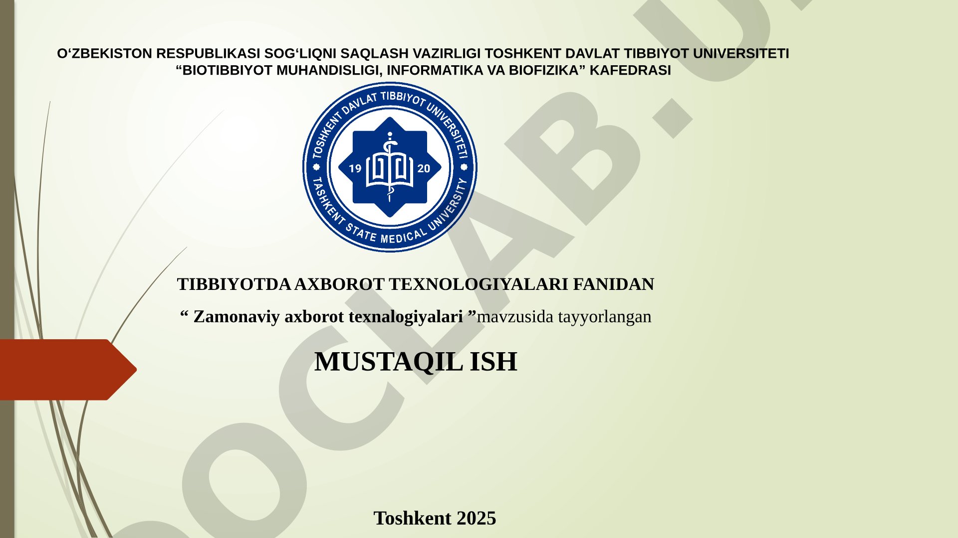 Zamonaviy axborot texnalogiyalari