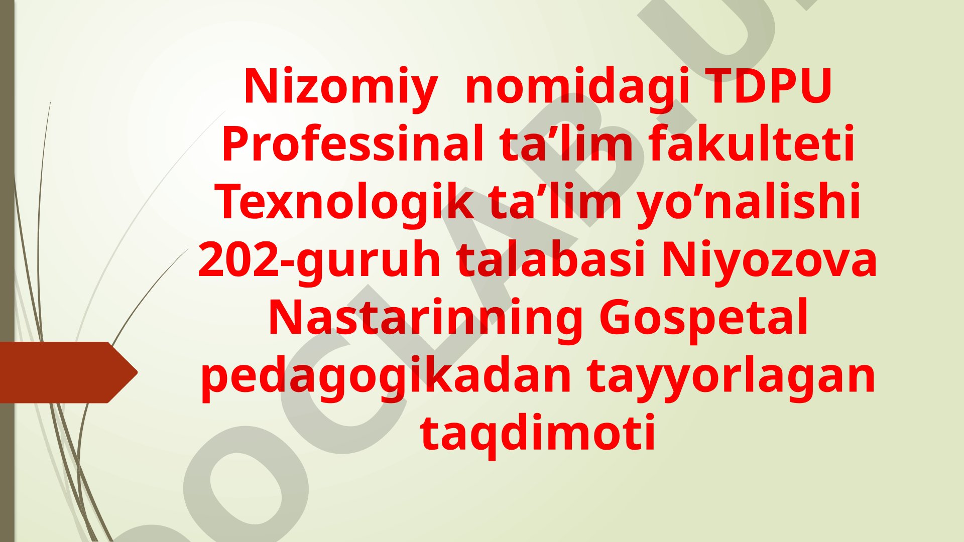 Salomatlik tushunchasi. Bolalar salomatligining zamonaviy muammolari. Shifoxonalarda tashkil etilgan maktablarda o'quvchilar bilan ishlaydigan o'qituvchilarga qo'yiladigan talablar. O'zbekiston Respublikasining ta'lim va sog'liqni saqlash sohasidagi davlat siyosati va qonunlari