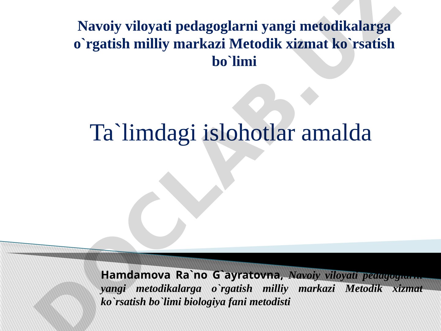 Yangi baholash tizimi va uning ta'limdagi metodikasi