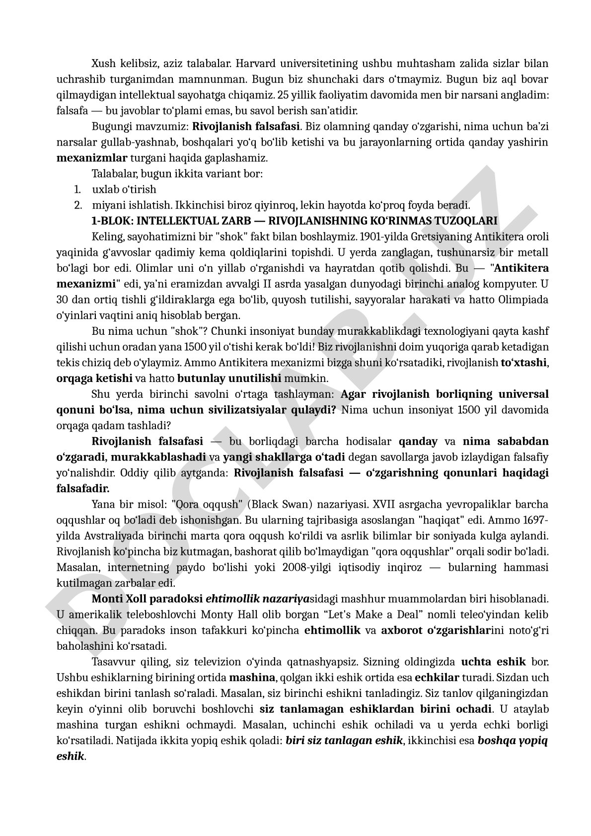 Rivojlanish falsafasi