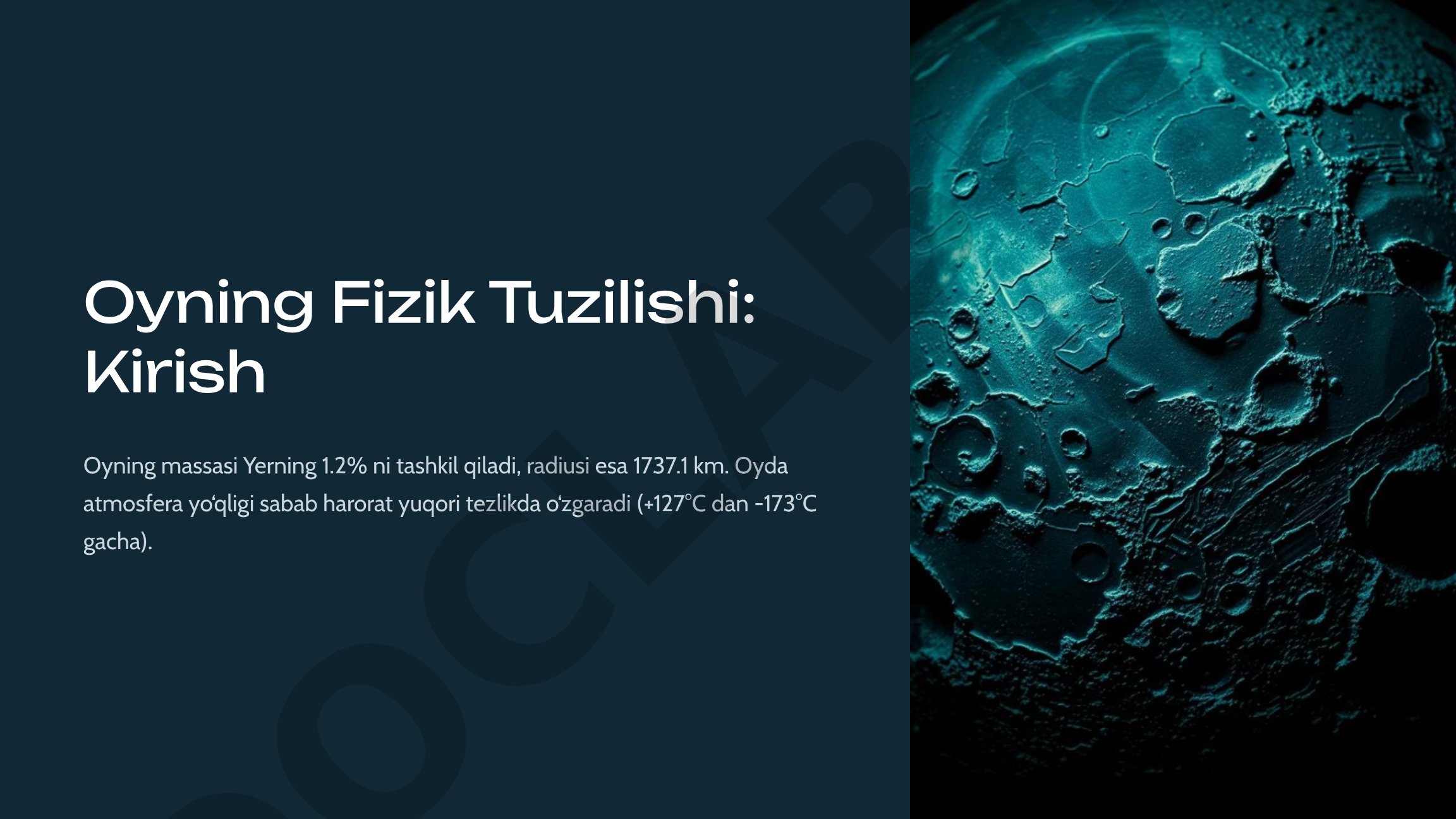 Oyning Fizik Tuzilishi: Kirish
