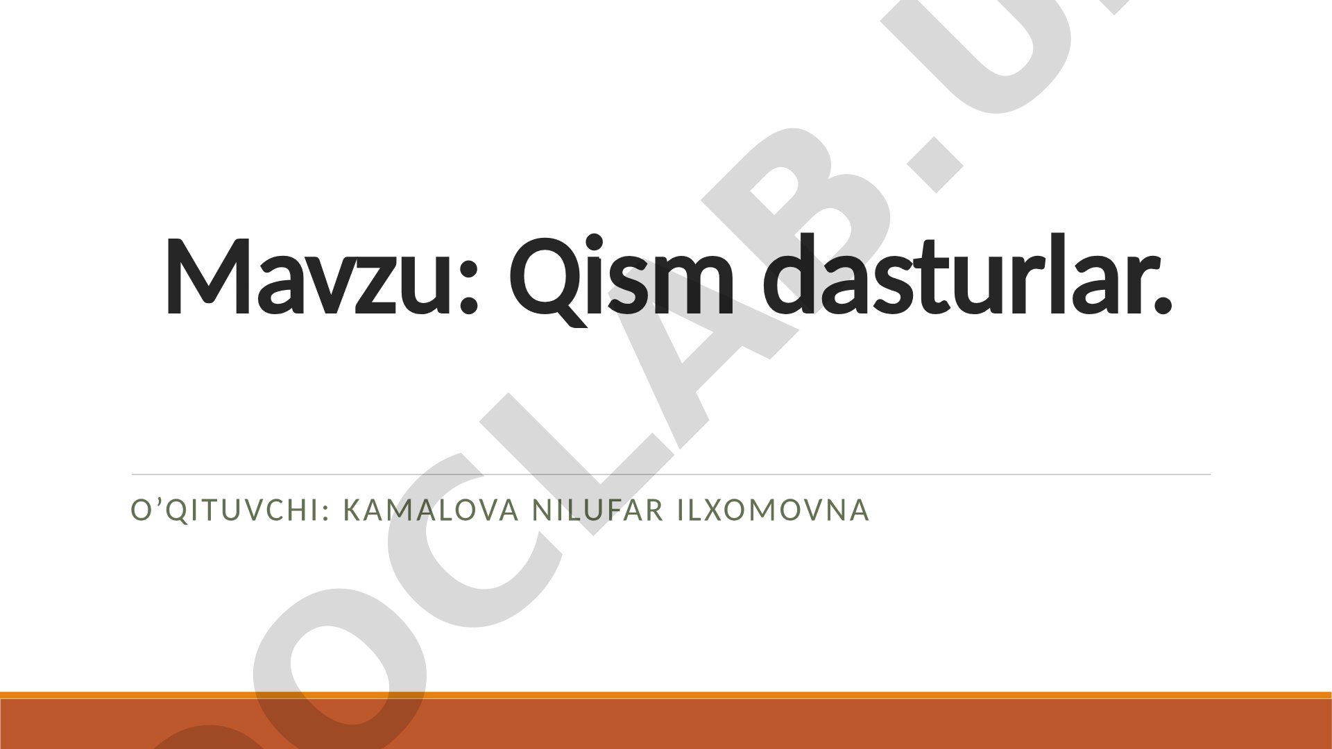 Qism dasturlar