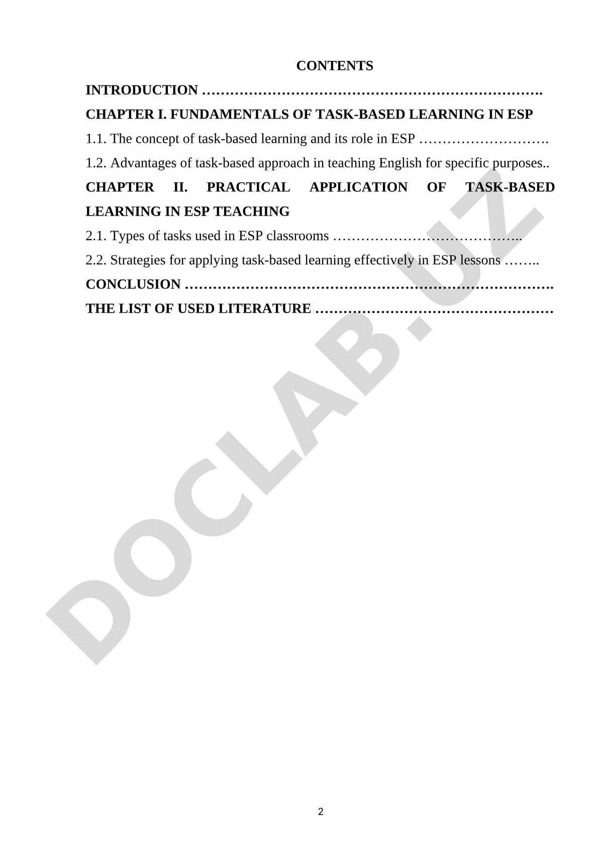 Using task-based learning in ESP classrooms