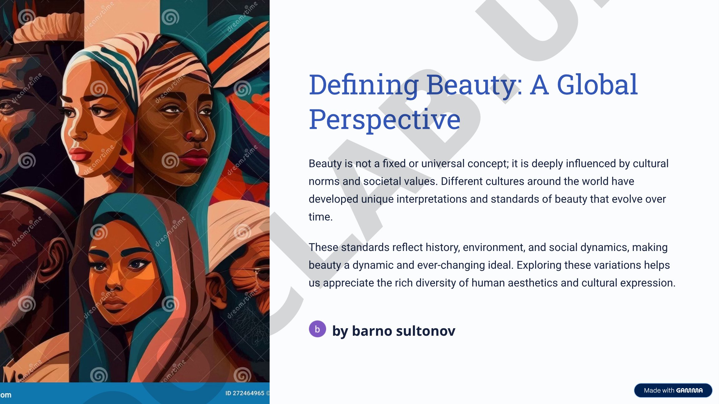 Defining Beauty: A Global Perspective