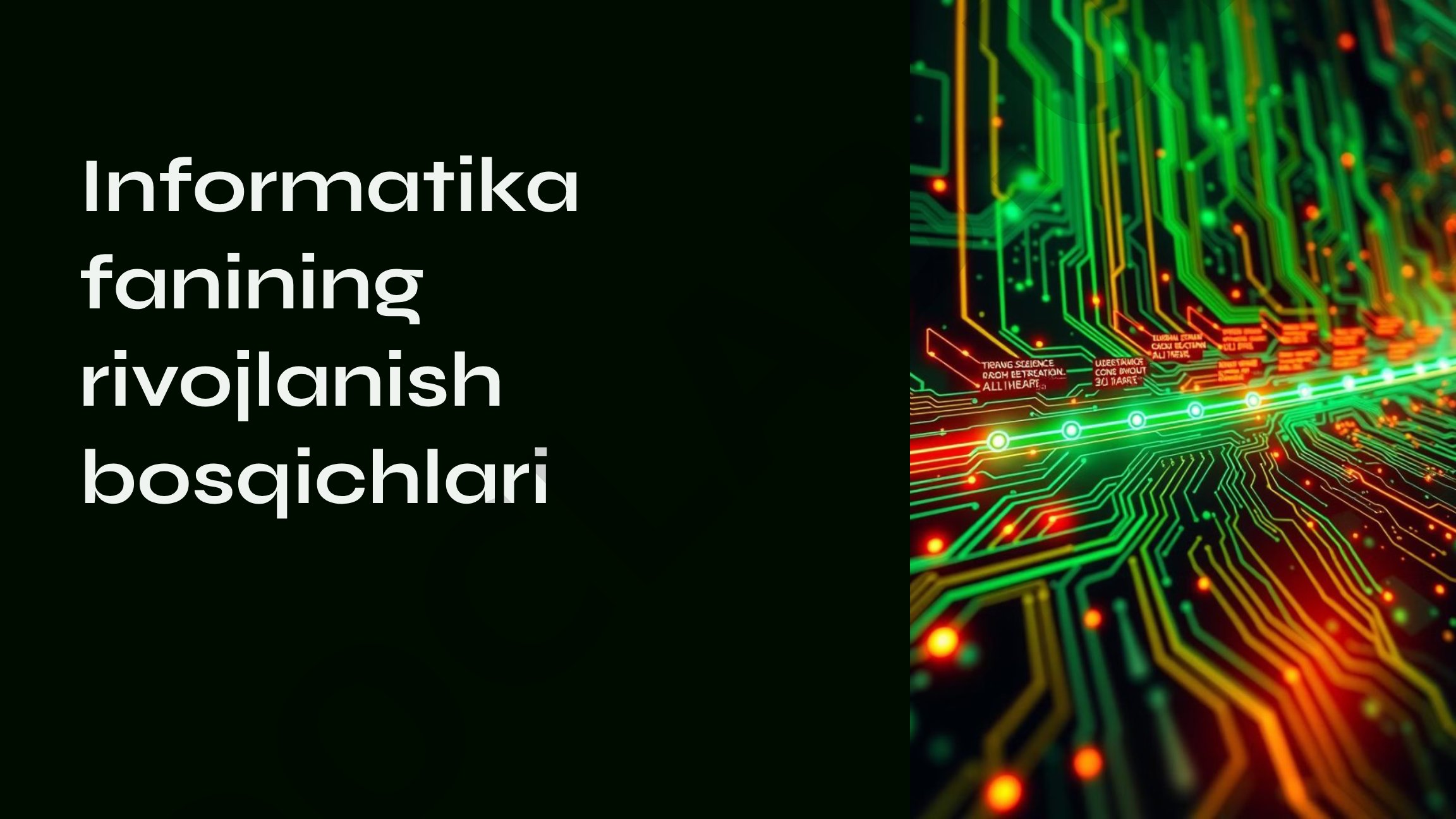Informatika fanining rivojlanish bosqichlari