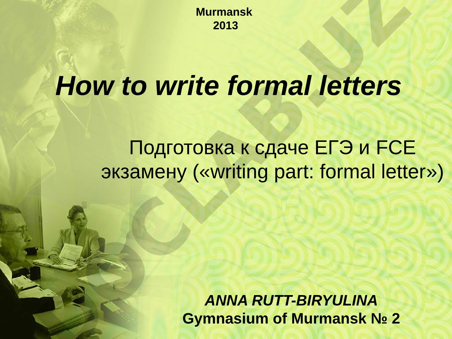 How to write formal letters