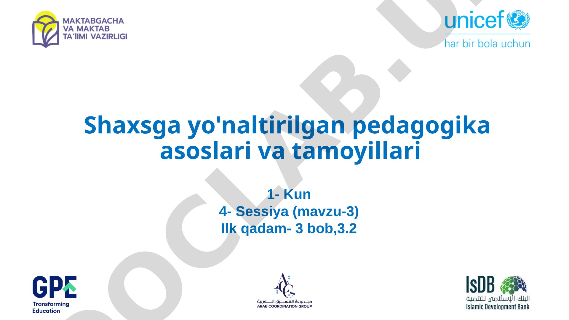 Shaxsga yo'naltirilgan pedagogika asoslari va tamoyillari