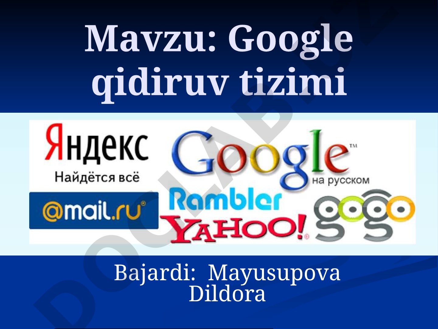 Google qidiruv tizimi