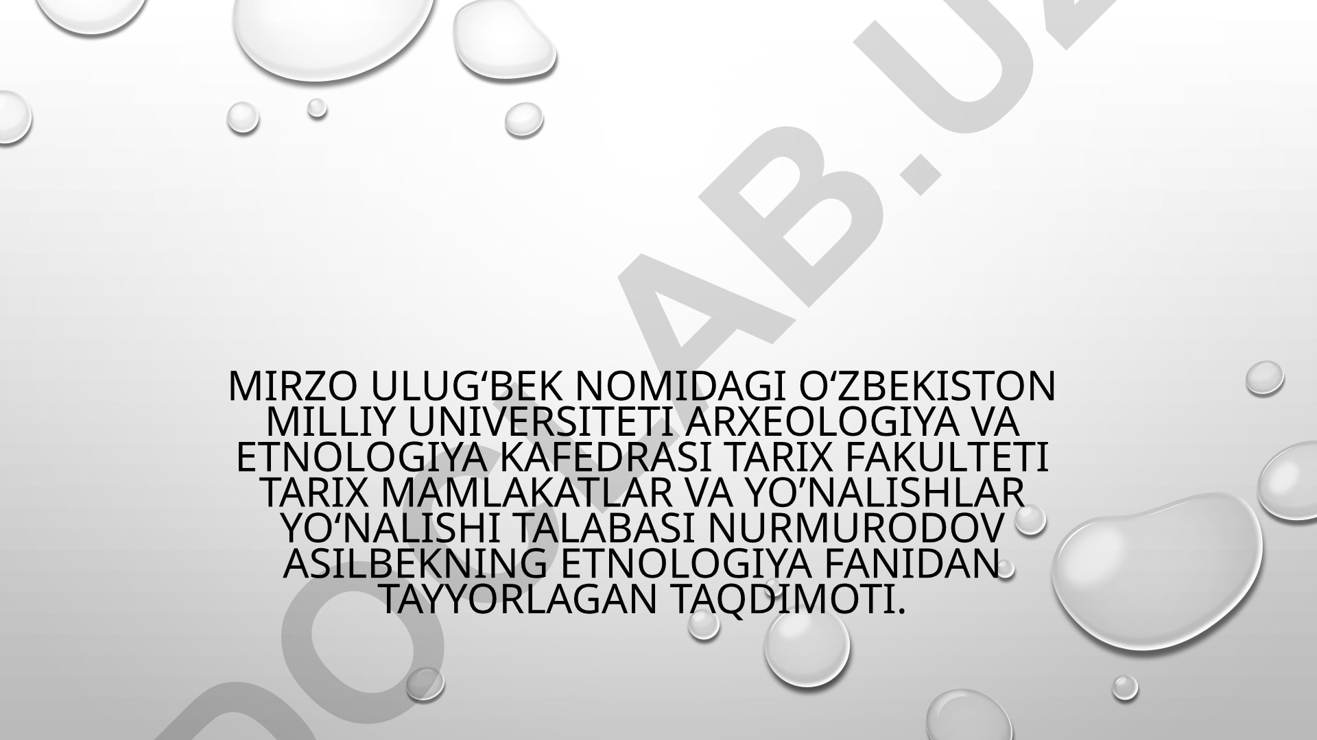 Markaziy Afrika xalqlari xo'jaligi va turmush tarzi