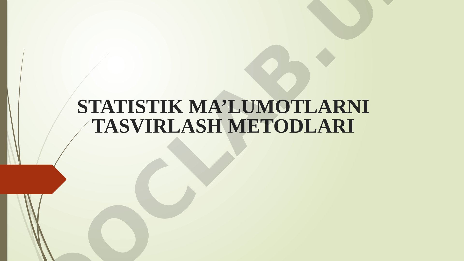 Statistik ma'lumotlarni tasvirlash metodlari