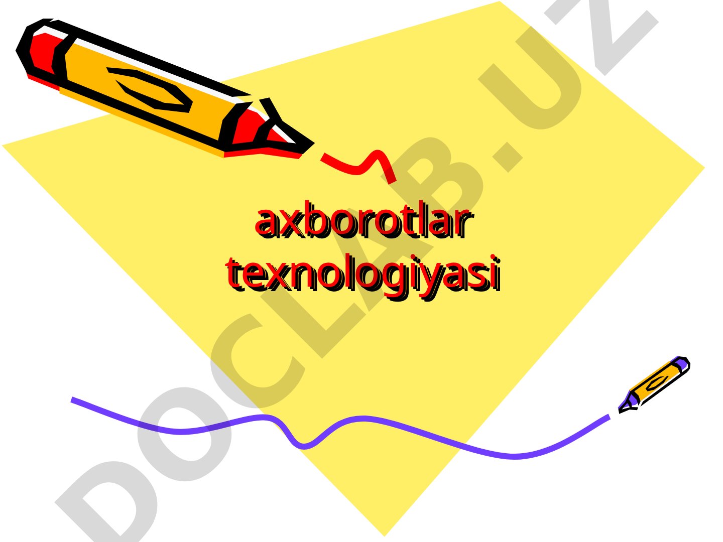 Axborotga ishlov berish texnologiyasi. Microsoft Word dasturi